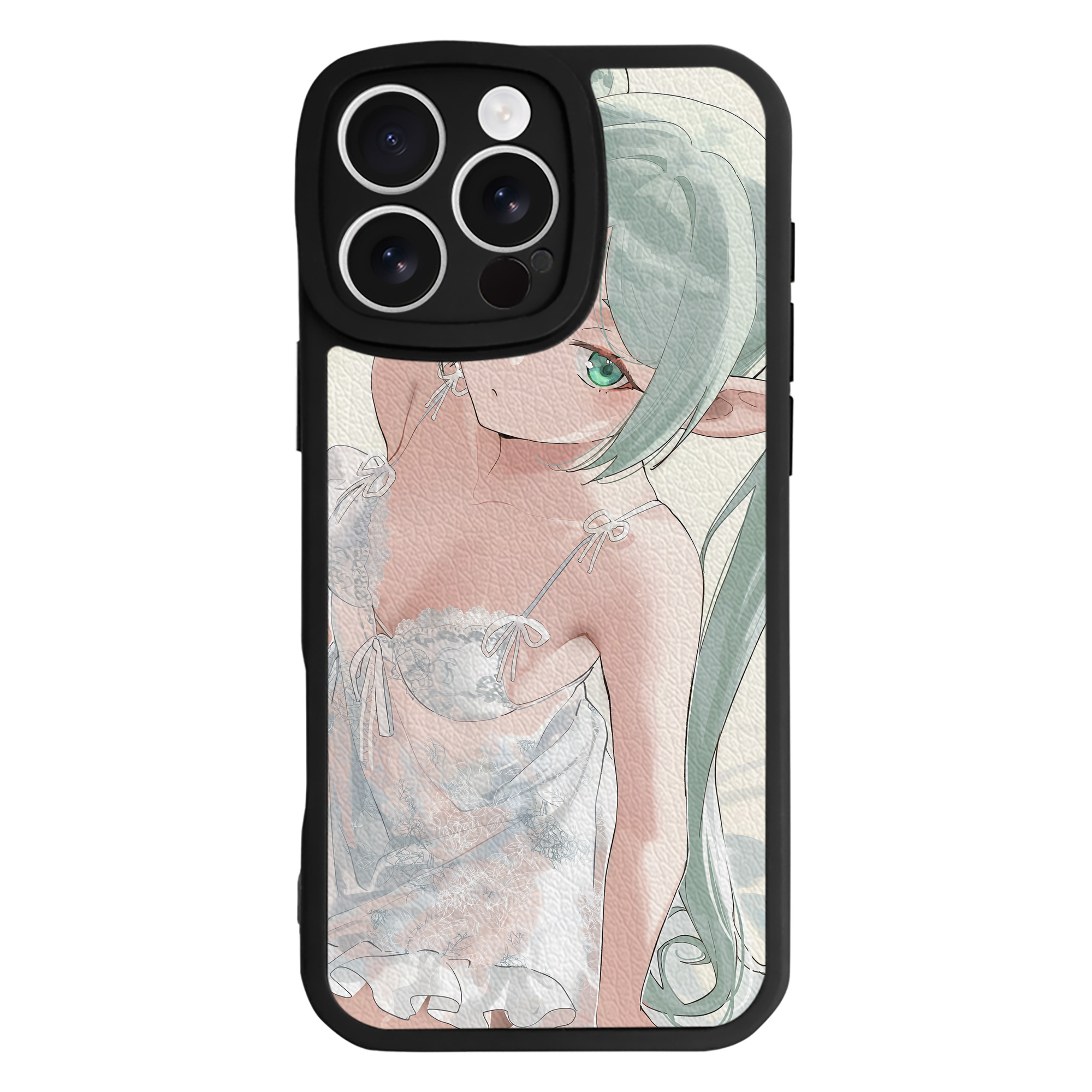 （画像用） 葬送のフリーレン Frieren 【iPhone 16シリーズ対応】シリコンスマホケース（レザー調） 材質：シリコン